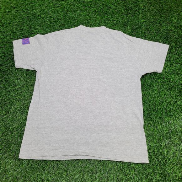 Vintage 90s Champion NYSP Shirt L/XL 22x28 Gray Spellout USA - Picture 2 of 12